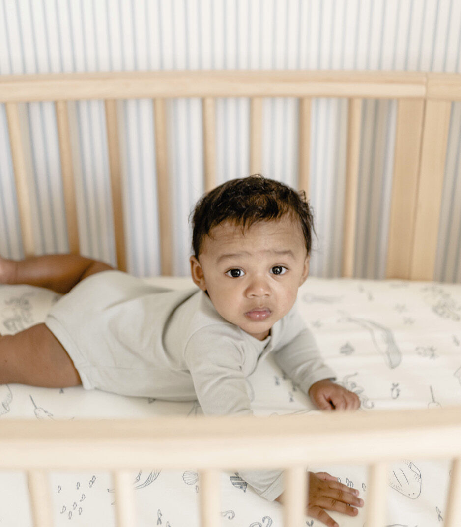 Stokke® Sleepi™ Bed Fitted Sheet by PEHR. Life Aquatic. US.